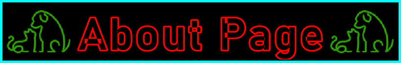 My-Pet-Extra About Page Title Image Banner - Visitor Navigation Information Support Black Green Red Blue
