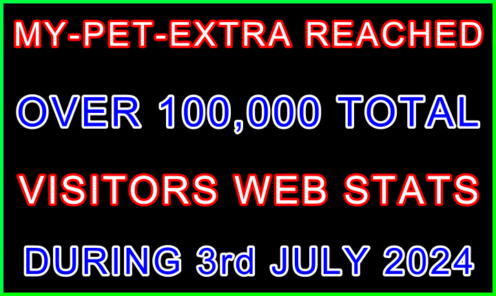 My-Pet-Extra Member Reached 110,000 Visits - Visitor Site Navigation Information Support Banner Black Blue Red