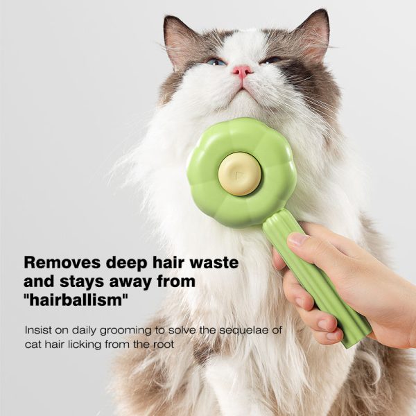 New Sunflower Pet Comb Cat Comb Pet Brush Pet Self-Cleaning Needle Comb Pet Hair Remover Pet Comb